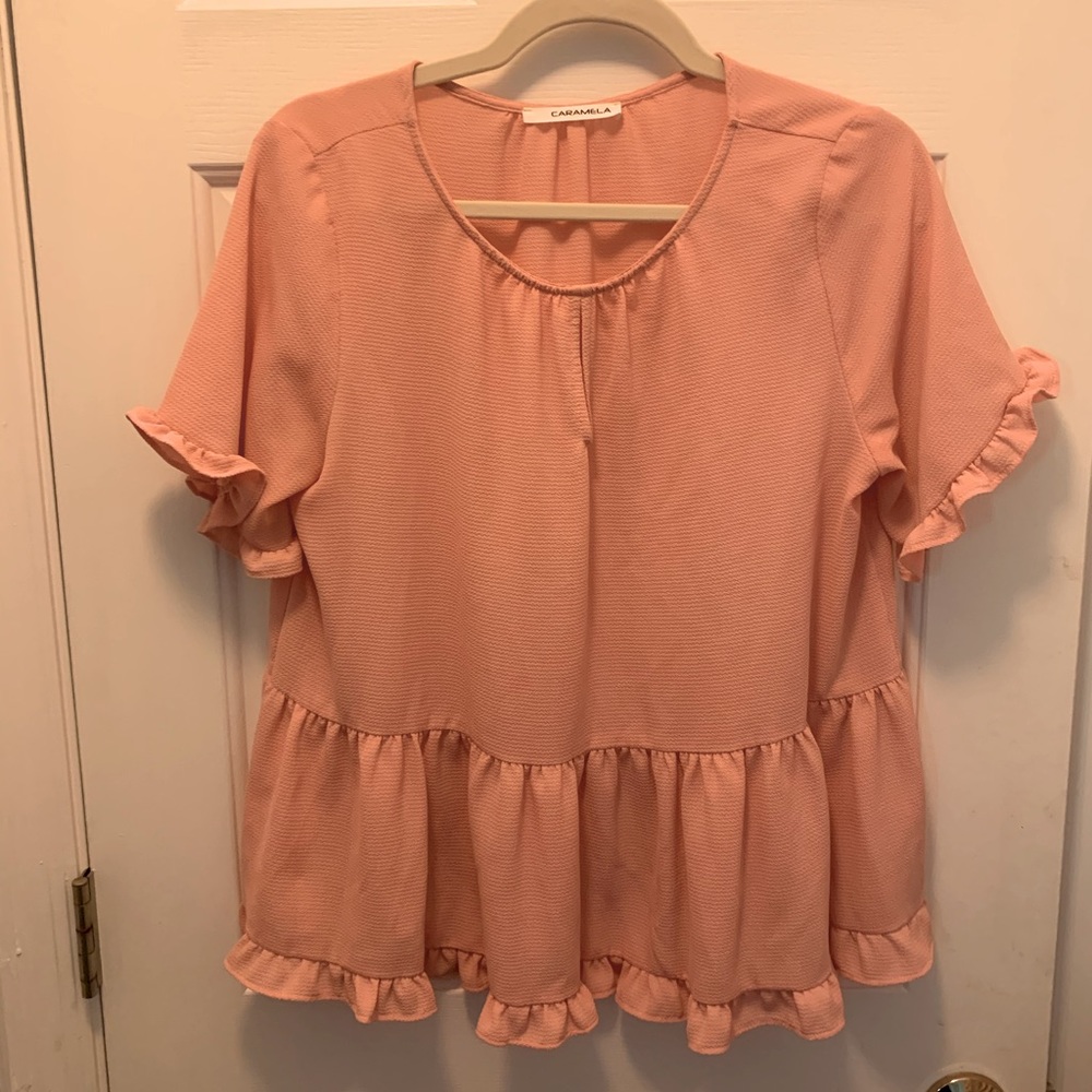 Pink babydoll blouse